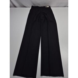 VTG Racquet Club Dress Pants Mens 31x36 Black Wool Pleated Straight Unhemmed USA